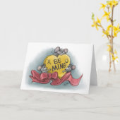 Carte Joyeuse Saint-Valentin à Mic, Mac et Moe (Fleur jaune)