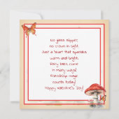Carte Joyeuse Saint-Valentin à un ami (Dos)