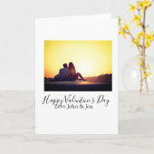 Carte Joyeuse Saint-Valentin amour ajouter un nom photo (Fleur jaune)