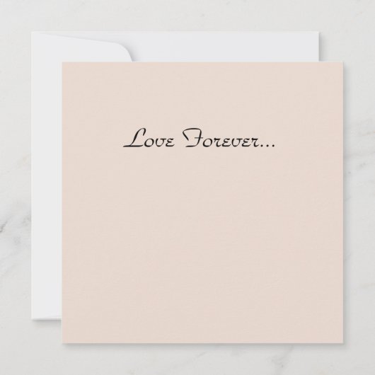 Carte Joyeuse Saint-Valentin, Amour pour toujours, (Dos)