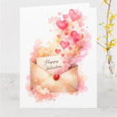 Carte Joyeuse Saint-Valentin Amour Romantique (Fleur jaune)