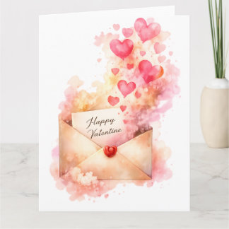 Carte Joyeuse Saint-Valentin Amour Romantique
