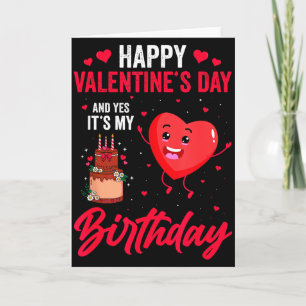 Carte Joyeuse Saint-Valentin &amp; Oui C'est Mon Anniver