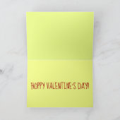 Carte Joyeuse Saint Valentin Amusant Petits Grenouilles  (Intérieur)