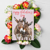 Carte Joyeuse Saint-Valentin Ânes Mignons Amour