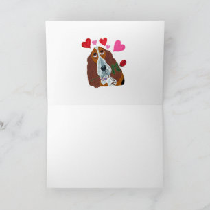 Carte Joyeuse Saint-Valentin aux Dachshunds dans un Van 