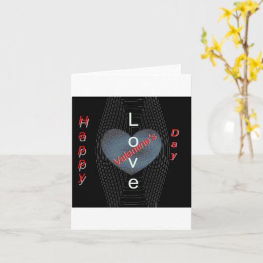 Carte Joyeuse Saint-Valentin avec amour (Fleur jaune)