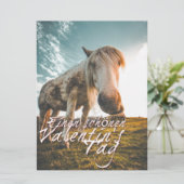Carte Joyeuse Saint-Valentin avec cheval qui regarde (Debout devant)