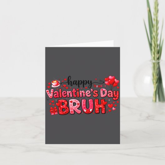 Carte Joyeuse Saint-Valentin Bruh Drôle de Couple de la (Devant)