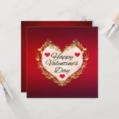 Carte Joyeuse Saint-Valentin Cœur-47949 (Devant/Arrière en situation)