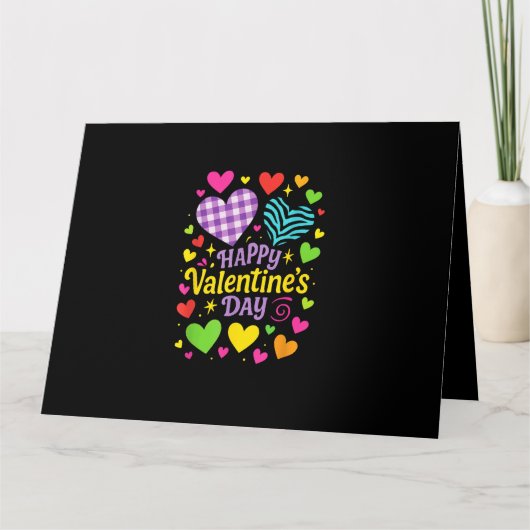Carte Joyeuse Saint-Valentin - Cœurs Amour (Devant)