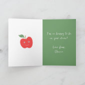Carte Joyeuse Saint-Valentin Cœurs d'enseignant Pomme pl (Intérieur)