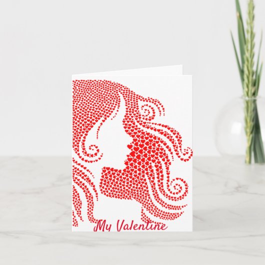 Carte Joyeuse Saint-Valentin coeurs rouges (Devant)