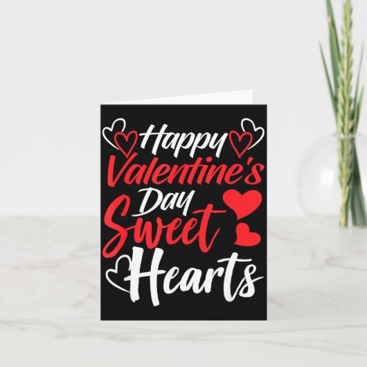 Carte Joyeuse Saint-Valentin Cœurs Suaves Couples Valent (Devant)