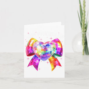 Carte Joyeuse Saint-Valentin Coquette Boule à Facettes C