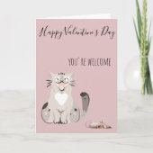 Carte Joyeuse Saint-Valentin de la part de Chat Drôle (Devant)