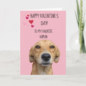 Carte Joyeuse Saint-Valentin de la part du chien (Devant)
