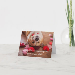 Carte Joyeuse Saint Valentin de votre enfant de fourrure