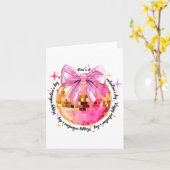 Carte Joyeuse Saint-Valentin Drôle Coquette Boule Disco  (Fleur jaune)