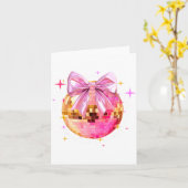 Carte Joyeuse Saint-Valentin Drôle Coquette Boule Disco  (Fleur jaune)