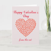 Carte Joyeuse Saint-Valentin du Chat de la maison (Devant)