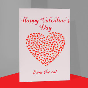 Carte Joyeuse Saint-Valentin du Chat de la maison