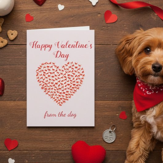 Carte Joyeuse Saint-Valentin du chien de compagnie