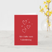 Carte Joyeuse Saint-Valentin en allemand, tout l'amour p (Fleur jaune)