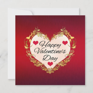 Carte Joyeuse Saint-Valentin en forme de cœur-47949