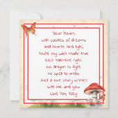 Carte Joyeuse Saint-Valentin | Fée de Cottage Rétro (Dos)
