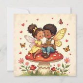 Carte Joyeuse Saint-Valentin | Fée de Cottage Rétro (Devant)