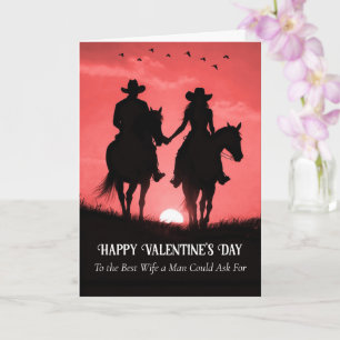 Carte Joyeuse Saint-Valentin Femme Mignonne Country West