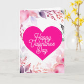 Carte Joyeuse Saint-Valentin Fleur cœur Vacances (Fleur jaune)