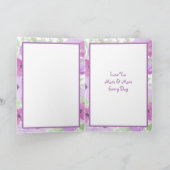 Carte Joyeuse Saint-Valentin Fleur violet joli (Intérieur)