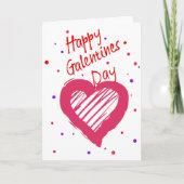 Carte Joyeuse Saint Valentin Galentines Cœur (Devant)