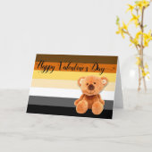 Carte Joyeuse Saint-Valentin Gay Bear LGBTQ (Fleur jaune)