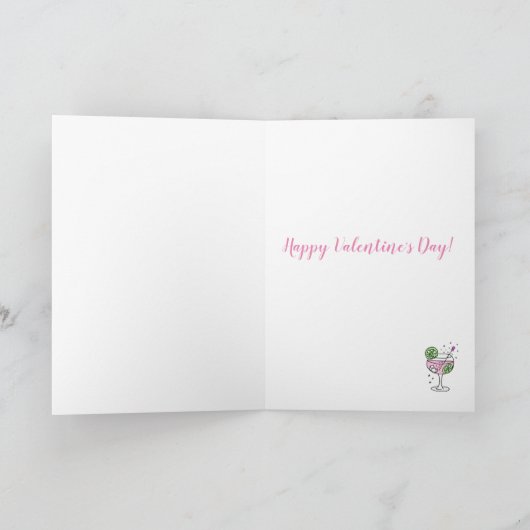Carte Joyeuse Saint-Valentin Gin Rose (Intérieur)