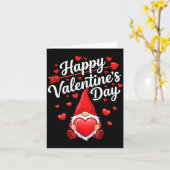 Carte Joyeuse Saint-Valentin Gnome Cœurs Rouges Amour Fe (Fleur jaune)