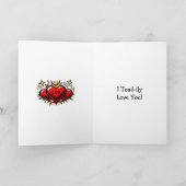 Carte Joyeuse Saint-Valentin | Grenouilles Rétro (Intérieur)