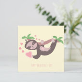 Carte Joyeuse Saint-Valentin Illustration de cœurs de pa (Debout devant)
