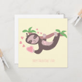 Carte Joyeuse Saint-Valentin Illustration de cœurs de pa (Devant/Arrière en situation)