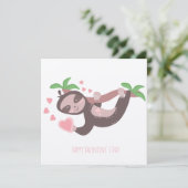 Carte Joyeuse Saint-Valentin Illustration de cœurs de pa (Debout devant)