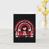 Carte Joyeuse Saint-Valentin Infirmière Arc-en-ciel Boho (Fleur jaune)