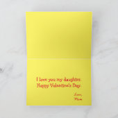 Carte Joyeuse Saint-Valentin Ma Fille Thème lion (Intérieur)