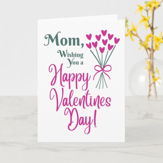 Carte Joyeuse Saint-Valentin maman (Fleur jaune)