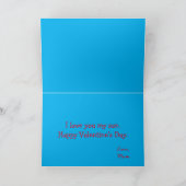 Carte Joyeuse Saint-Valentin Mon Fils thème Lion (Intérieur)