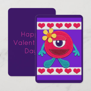 Carte Joyeuse Saint-Valentin ! Monstre Fantaisiste