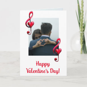 Carte Joyeuse Saint-Valentin Musique d'amour