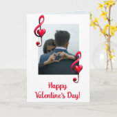 Carte Joyeuse Saint-Valentin Musique d'amour (Fleur jaune)