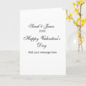 Carte Joyeuse Saint-Valentin nom date message simple élé (Fleur jaune)